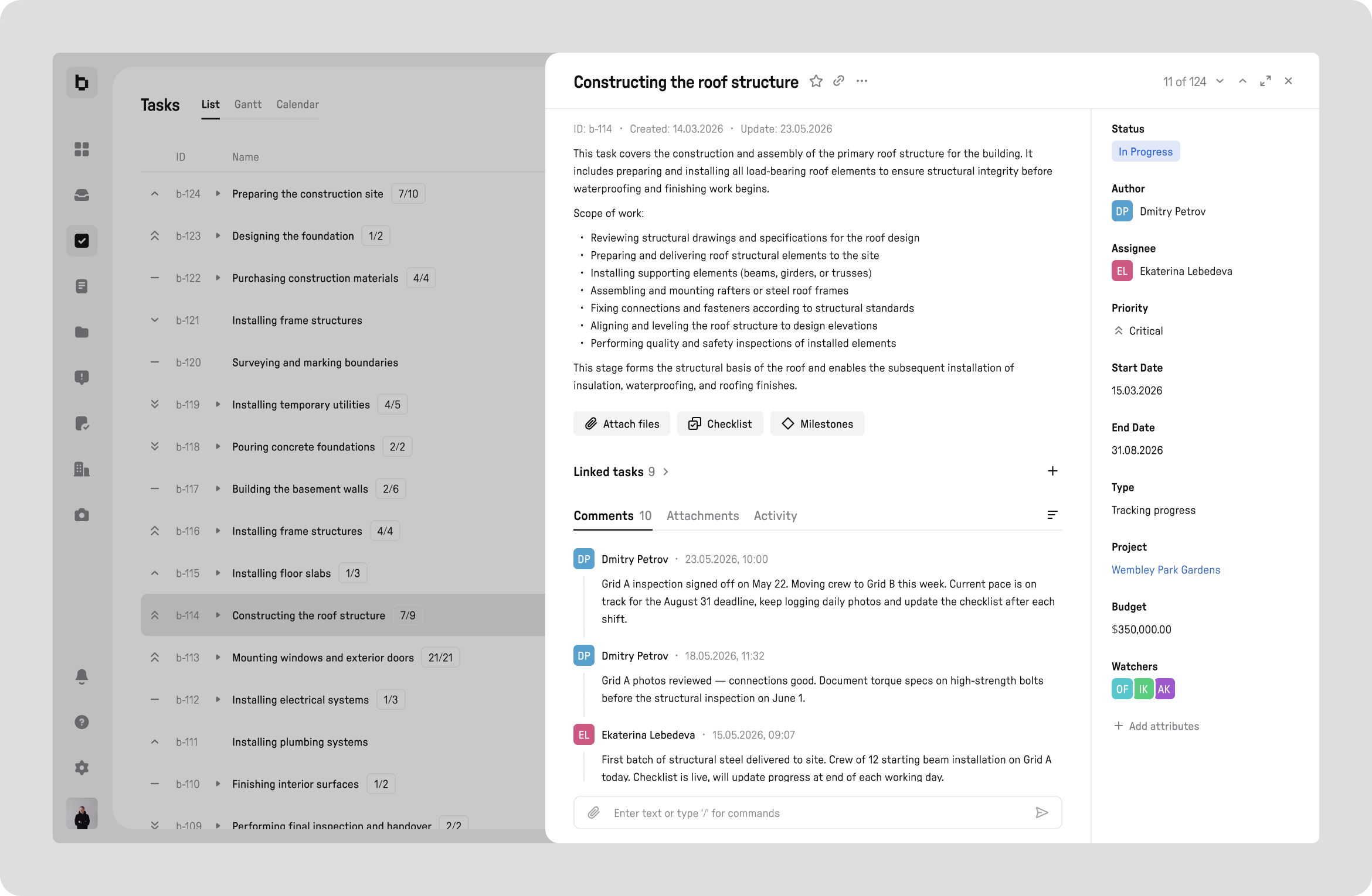 open task